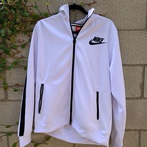 nike white track jacket
